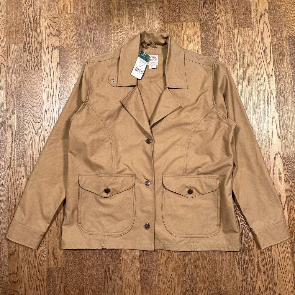 Vintage CC Filson Shelter Cloth Canyon Canvas Camel Brown Jacket Womens Large